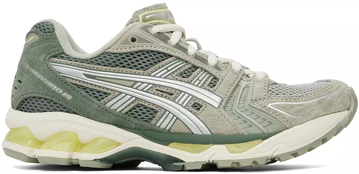 Зелено-серебряные кроссовки Gel-Kayano 14 Asics