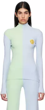 Зелено-синяя водолазка Awa HELMSTEDT