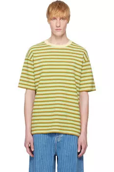Зелено-желтая футболка Le T-Shirt Ray Drle De Monsieur