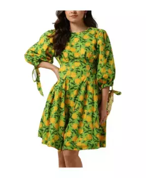 Зелено Желтое мини платье alexis dr Harper & Yve, мультиколор
