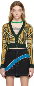 Зелено-желтый кардиган Ayo Ahluwalia