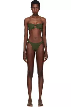 Зеленое бикини Gloria Tonal Hoops Hunza G