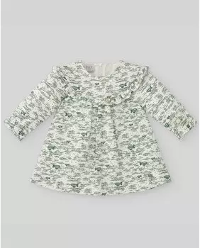 Зеленое хлопковое платье для девочки PAZ Rodrguez, зеленый