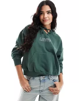Зеленое худи Levi's – Rickie – с графическим принтом