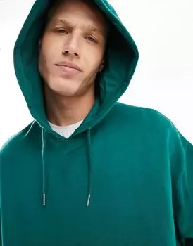 Зеленое худи оверсайз ASOS DESIGN