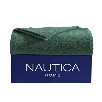 Зеленое одеяло Nautica Ripple Cove Full/Queen, цвет Forest Night Heather