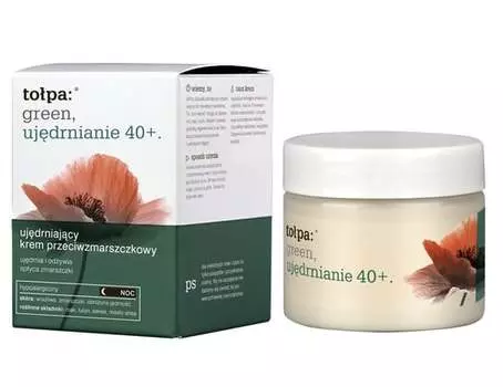 Зеленое омоложение, укрепляющий крем против морщин, ночной, 50 мл Topa