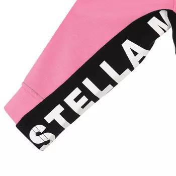 Зеленое платье-худи с логотипом Stella McCartney, зеленый