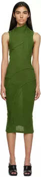 Зеленое платье-миди с лентой Talia Byre