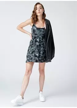 Зеленое женское мини-платье с вырезом в форме сердца и бретелями Limon