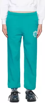 Зеленые эластичные домашние брюки Sporty & Rich