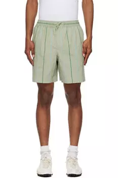 Зеленые эластичные шорты Maison Kitsun