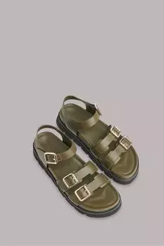 Зеленые босоножки Jemma с тройной пряжкой Whistles, зеленый
