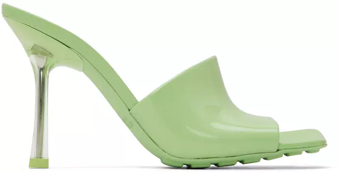 Зеленые босоножки на каблуке Pudding Bottega Veneta
