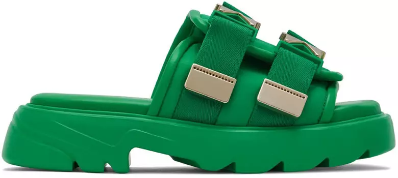 Зеленые босоножки с молниями Bottega Veneta