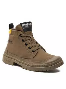 Зеленые ботильоны на шнуровке Palladium, хаки