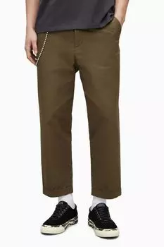 Зеленые брюки AllSaints Belo All Saints, зеленый
