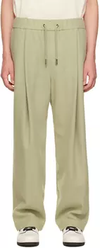 Зеленые брюки для отдыха с кулиской Wooyoungmi