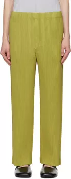 Зеленые брюки ежемесячного цвета октября HOMME PLISSe ISSEY MIYAKE, Green Tea