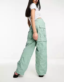 Зеленые брюки-карго-трансформер Levi's с карманами