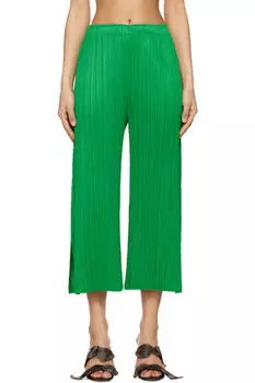 Зеленые брюки Monthly Colors February PLEATS PLEASE ISSEY MIYAKE