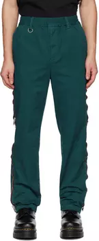 Зеленые брюки на молнии Undercoverism