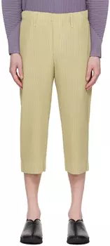 Зеленые брюки со складками 1 Homme Pliss Issey Miyake