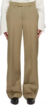 Зеленые брюки со складками BITE