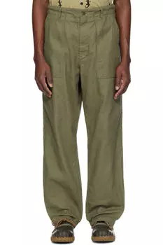 Зеленые брюки-утеплители Engineered Garments