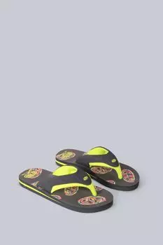 Зеленые детские шлепанцы Jekyl из переработанного материала Animal, зеленый