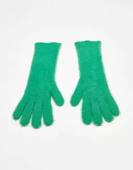 Зеленые длинные перчатки Topshop supersoft