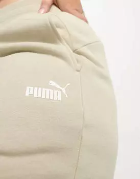 Зеленые джоггеры с логотипом Puma Plus Essentials