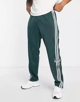 Зеленые джоггеры с тремя полосками adidas Originals adicolor