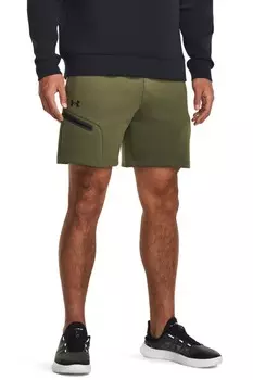 Зеленые флисовые шорты Unstoppable Under Armour, зеленый
