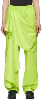 Зеленые хлопковые брюки Reebok by Pyer Moss