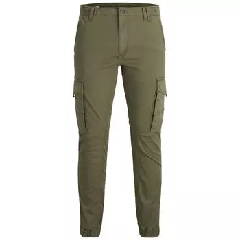 Зеленые хлопковые джинсы и брюки Jack & Jones