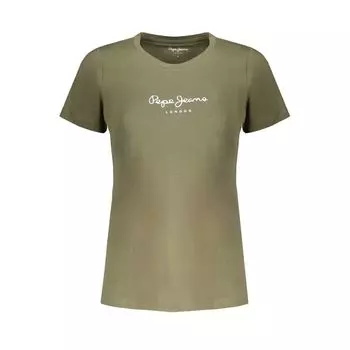 Зеленые хлопковые топ и футболка Pepe Jeans
