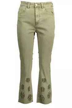 Зеленые хлопковые женские джинсы Desigual