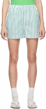 Зеленые и белые шорты «SRC» Sporty & Rich