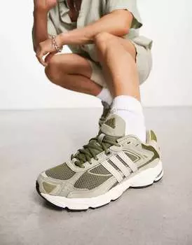 Зеленые и бежевые кроссовки adidas Originals Response CL