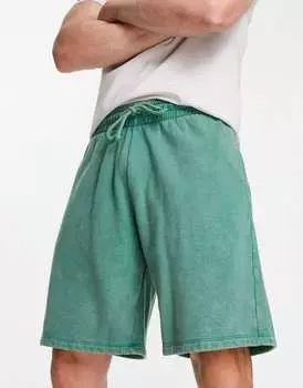 Зеленые кислотно-зеленые шорты оверсайз ASOS DESIGN