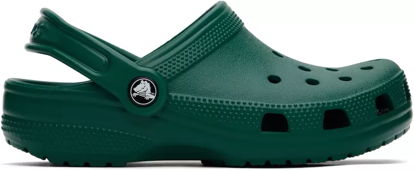 Зеленые классические сабо Crocs, Emerald