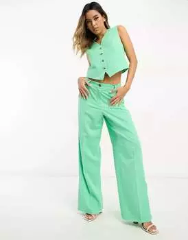Зеленые комбинезоны с широкими штанинами Vero Moda