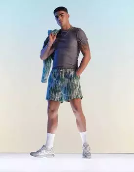 Зеленые короткие шорты с жаккардовой текстурой ASOS