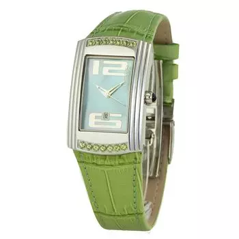 Зеленые кожаные часы Chronotech, Green