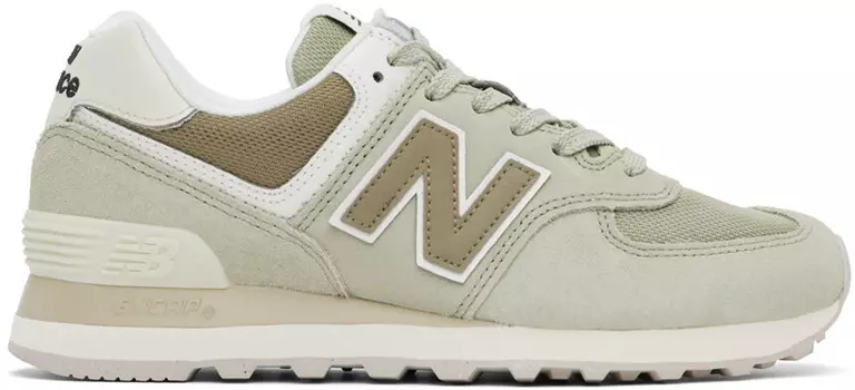 Зеленые кроссовки 574 New Balance, Olivine/Dark stoneware/Turtledove