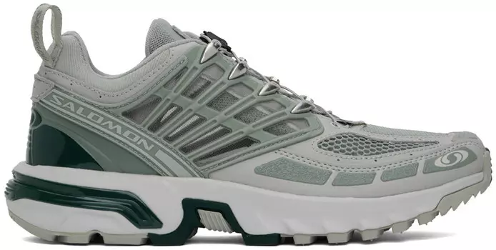 Зеленые кроссовки ACS Pro Salomon, Green milieu/Metal/Sea moss