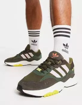 Зеленые кроссовки adidas Originals Retropy F90