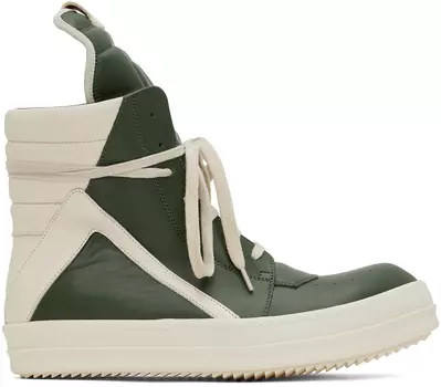 Зеленые кроссовки Geobasket Rick Owens