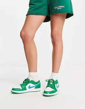Зеленые кроссовки Jordan AJ1 Low